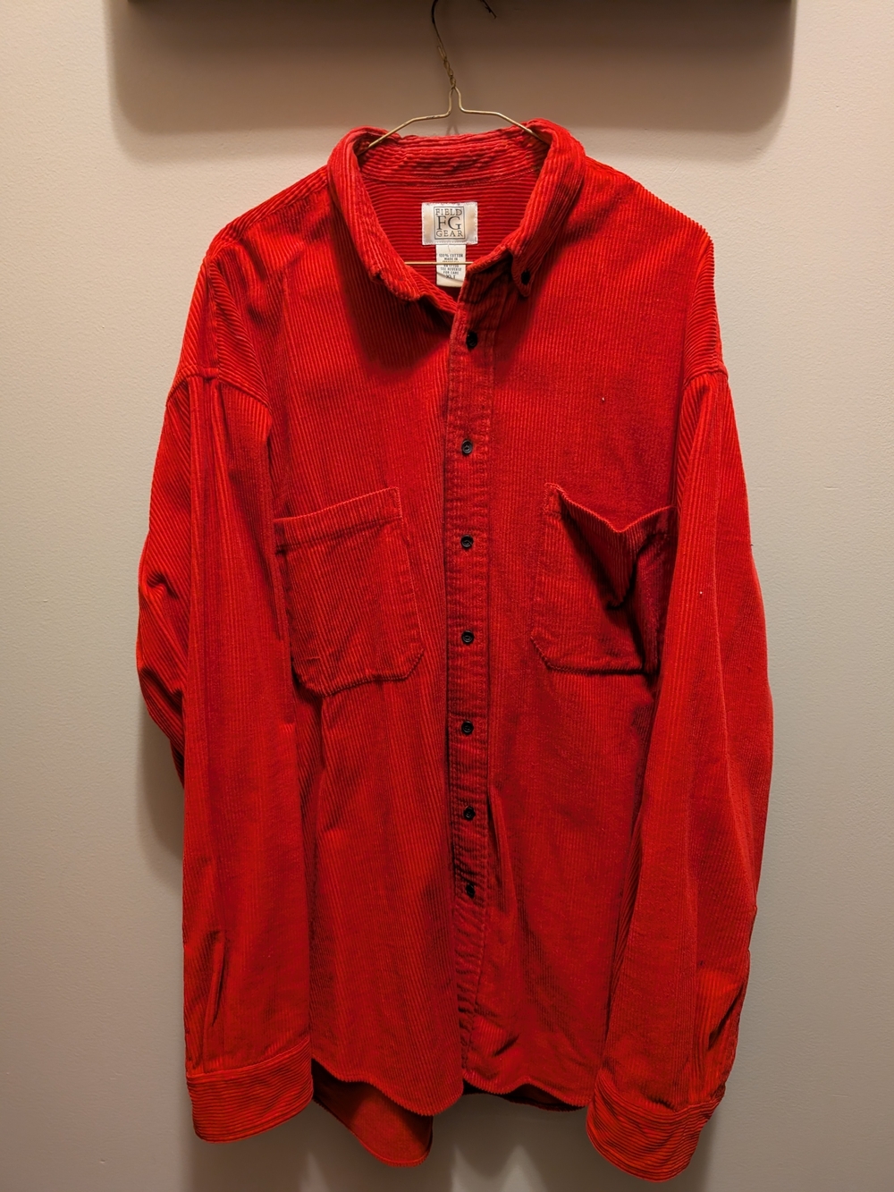 FG Red Corduroy Overshirt Jacket